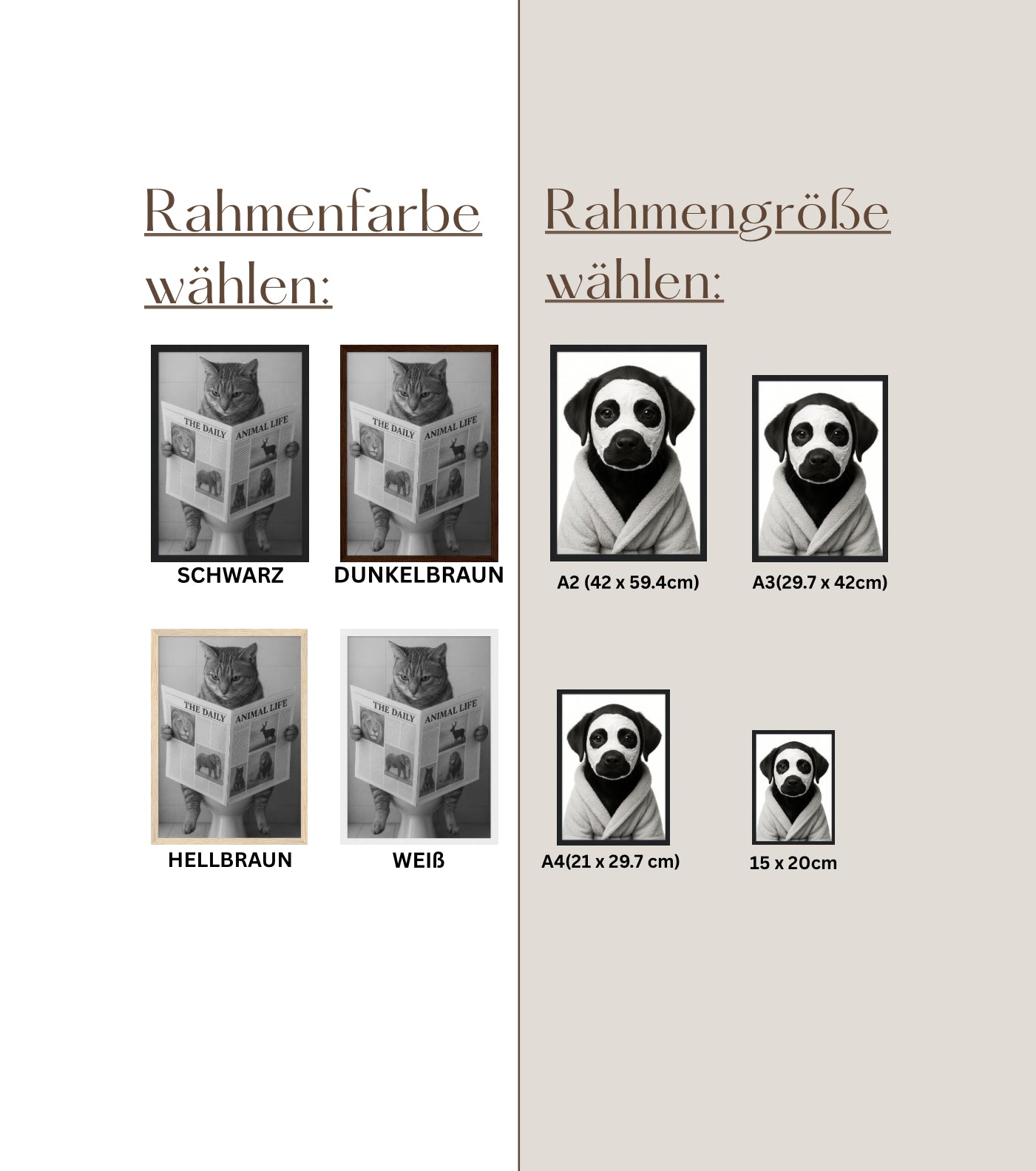 Personalisiertes Tier-Poster