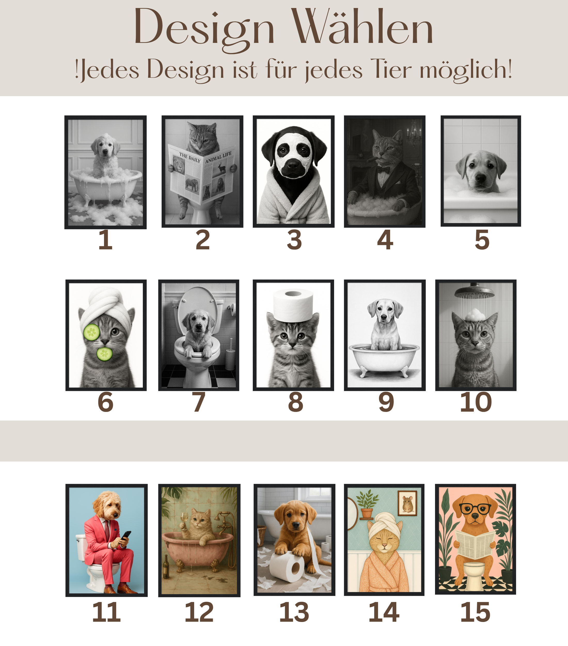 Personalisiertes Tier-Poster