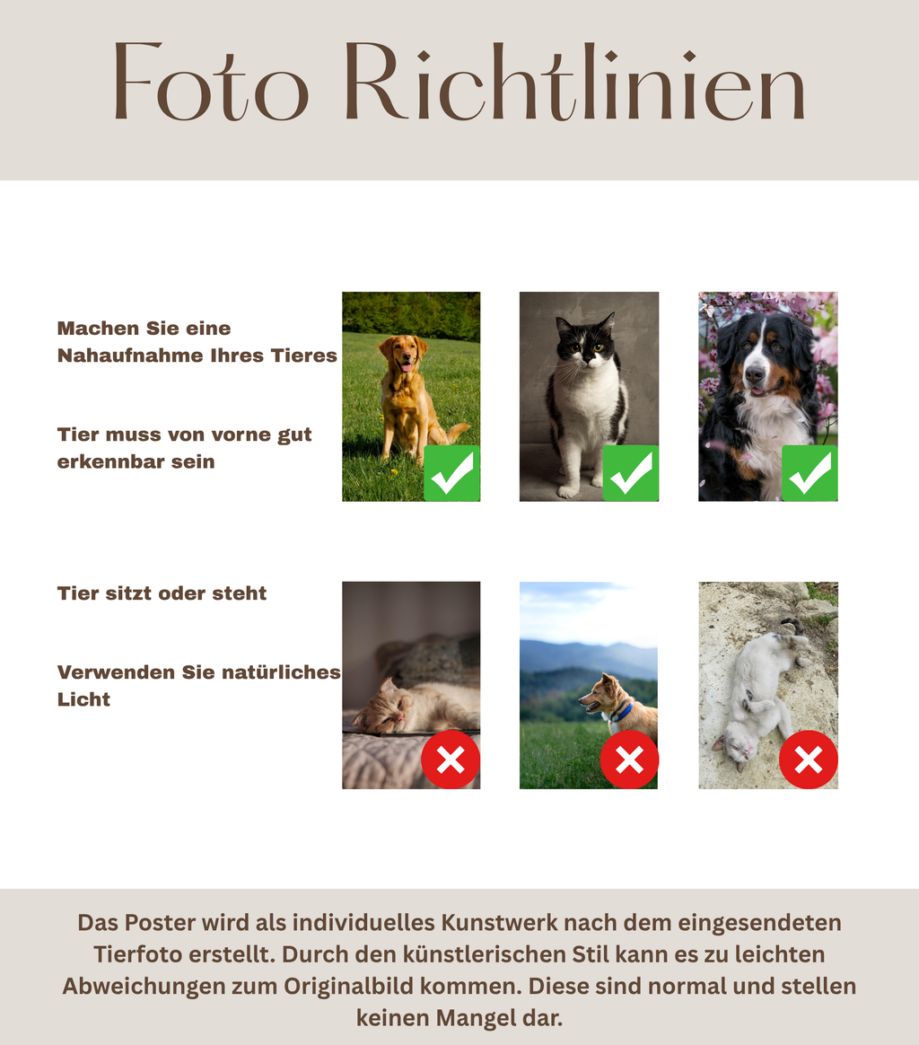 Personalisiertes Tier-Poster