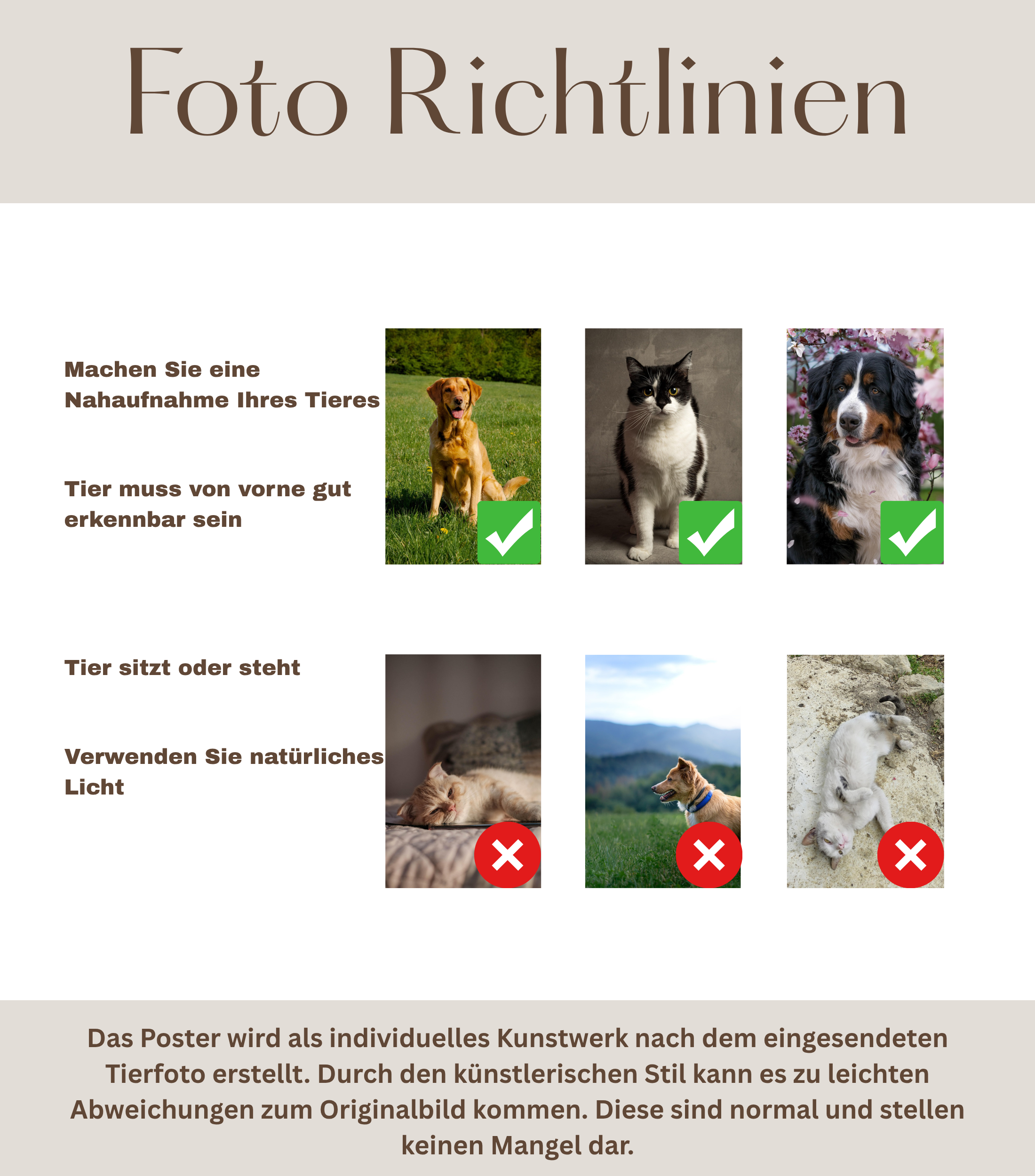 Personalisiertes Tier-Poster